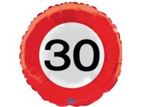 Verkeersbord ballon 30 Folieballon