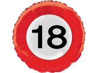 Verkeersbord ballon 18 Folieballon