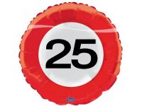 Verkeersbord ballon 25 Folieballon