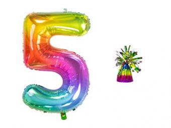 Leeftijd folie ballon 5 incl gewicht