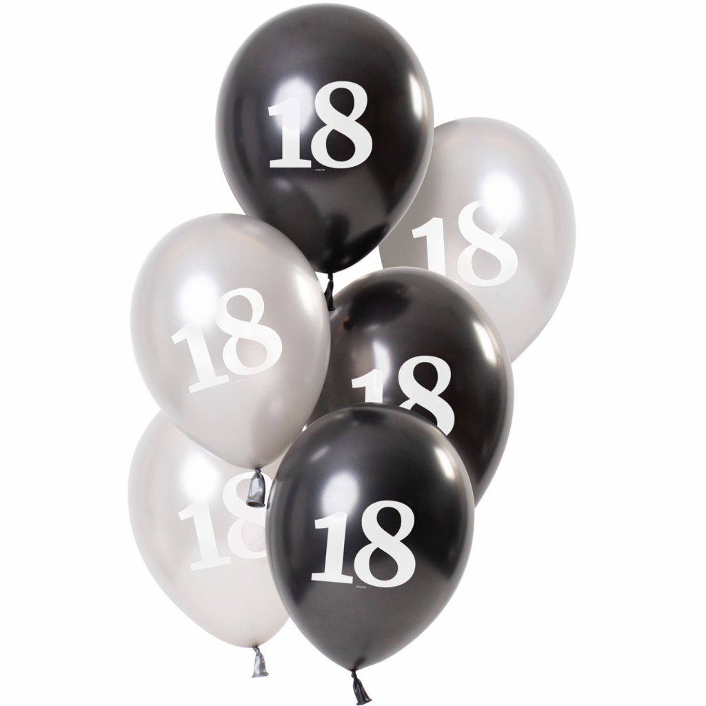 ballonnen 18 jaar 6 stuks foto