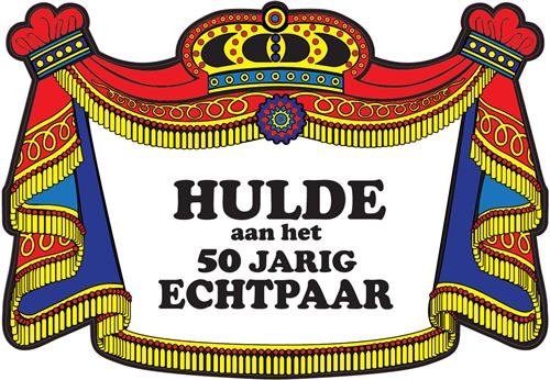 kroonschild hulde aan het 50 jarig echtpaar foto