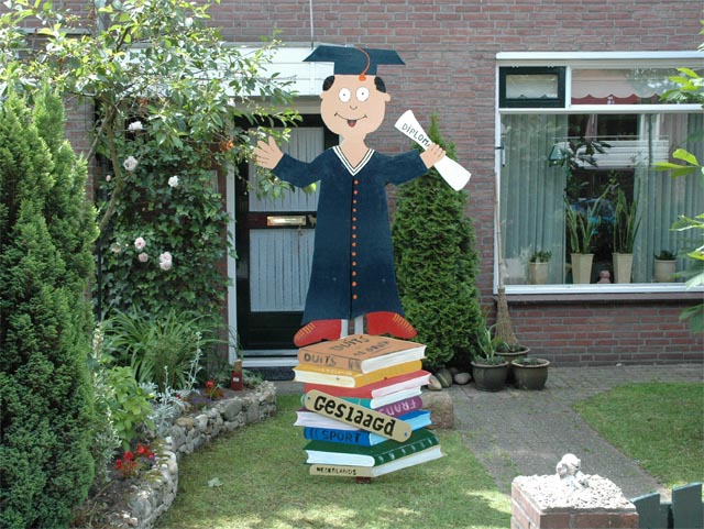 Geslaagd Graduate blauw foto